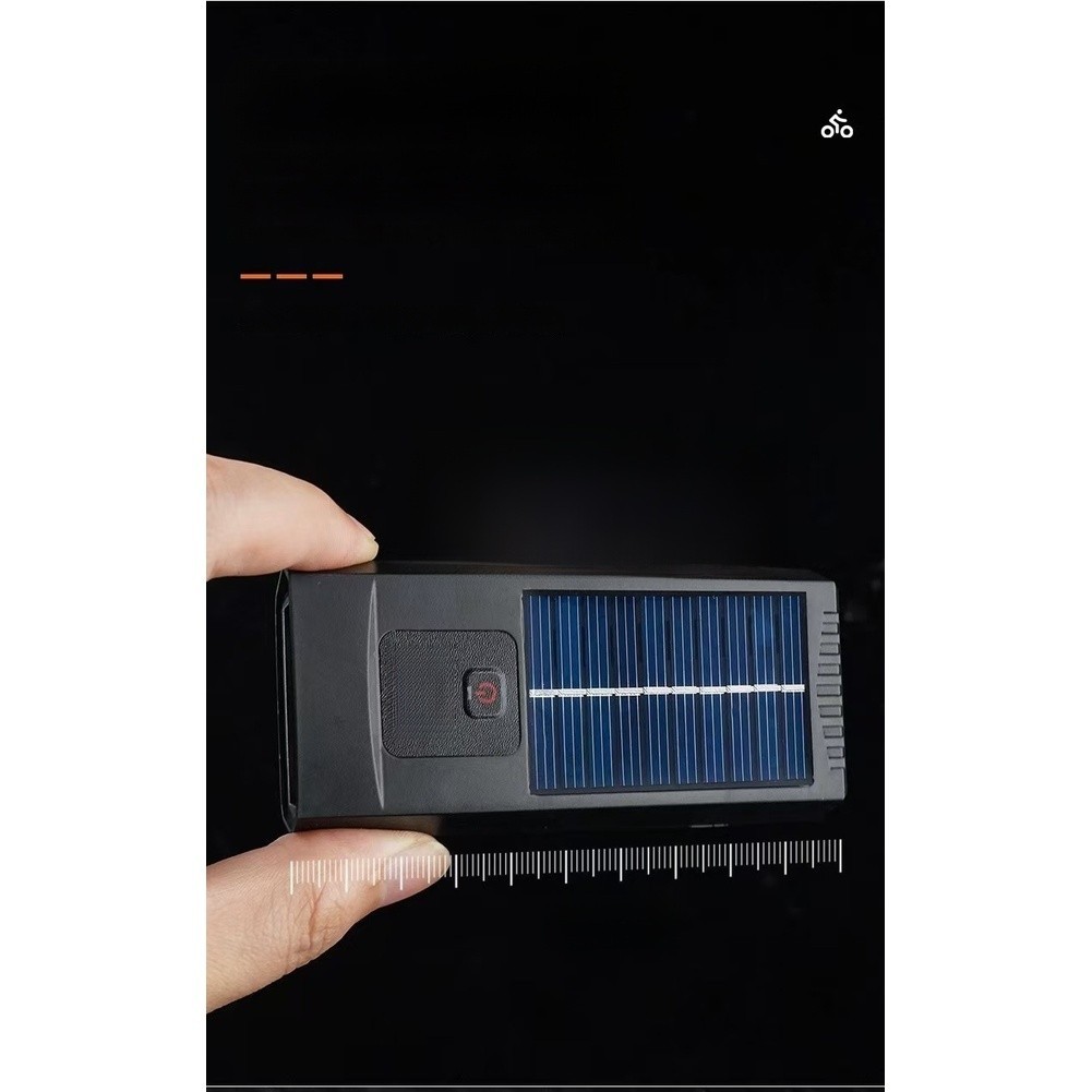 Bicycle Front Light Solar USB Rechargeable Smart Display For battery Level