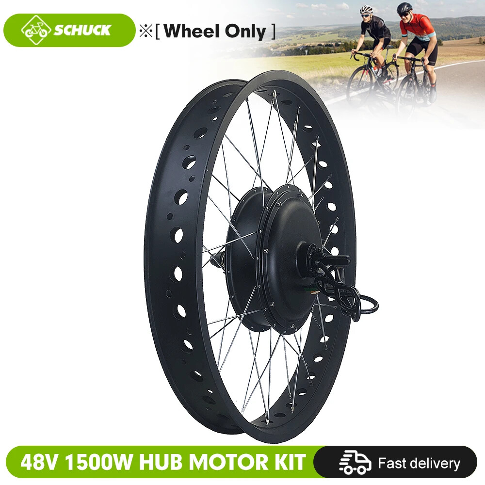 48V 1500W Snow E-bike Fat Brushless Gearless 20 24 26inch Rear Rotate Hub Motor