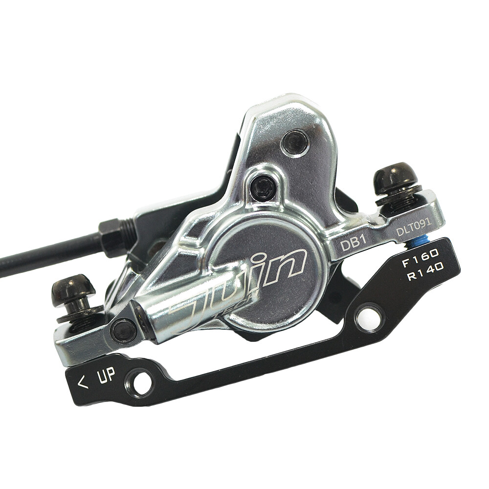 JUIN TECH DB1 MTB E-bike Hydraulic Dual-Piston Disc Brake Set w/160mm Rotor, GY