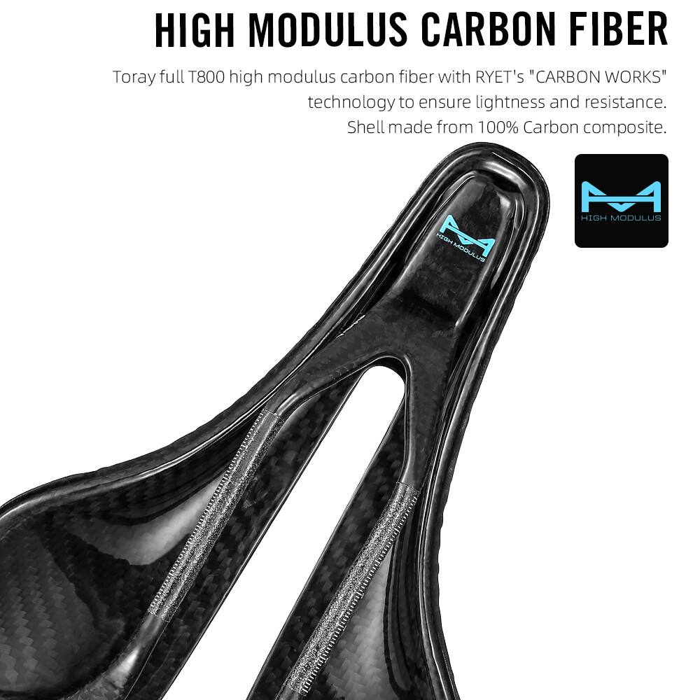 Full Carbon 3D Printed Bicycle Saddle 155/152mm 7x9mm Road MTB Bike EVA Saddle