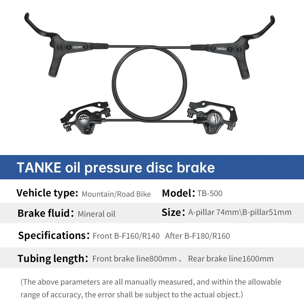 MTB 2 Piston Hydraulic Disc Brake XC Trail Calipers Metal Pad Oil Pressure Brake