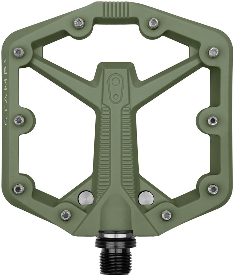 Crank Brothers Stamp 1 Gen 2 MTB Mountain Bike Platform Pedals Green Large