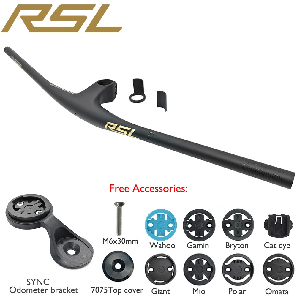 MTB Bicycle Integrated Carbon Handleba 13° 28.6mm with Bike Computer Mounts