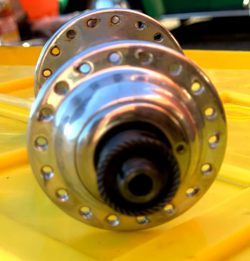 Vintage CAMPAGNOLO RECORD Low Flange Rear Hub 36H 126mm British 1.370x24F