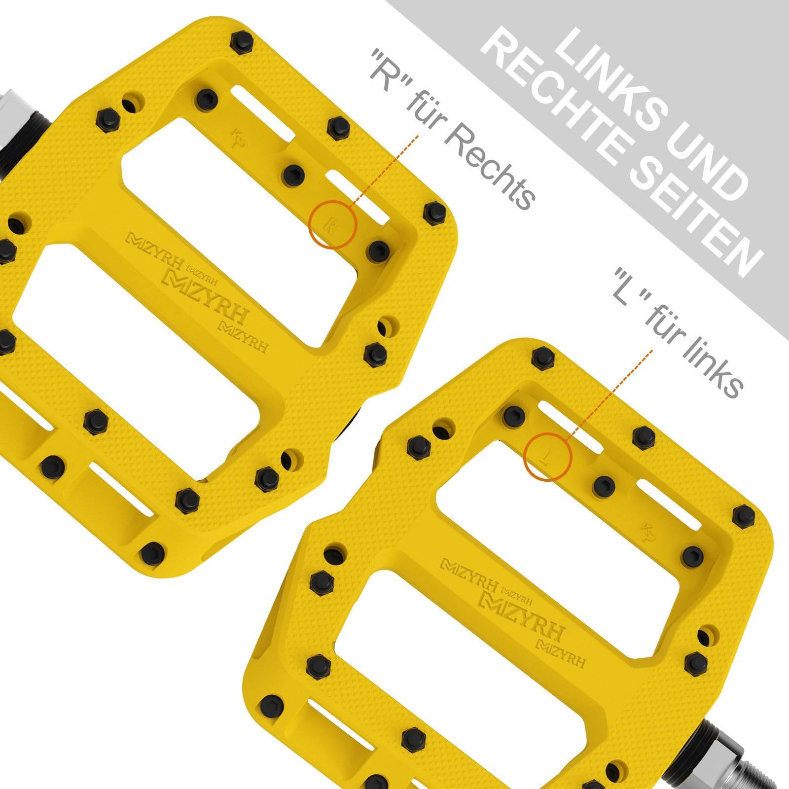 MTB Bicycle Pedals Nylon 3 Bearing Composite 9/16 Mountain Bike Pedals High Strength …