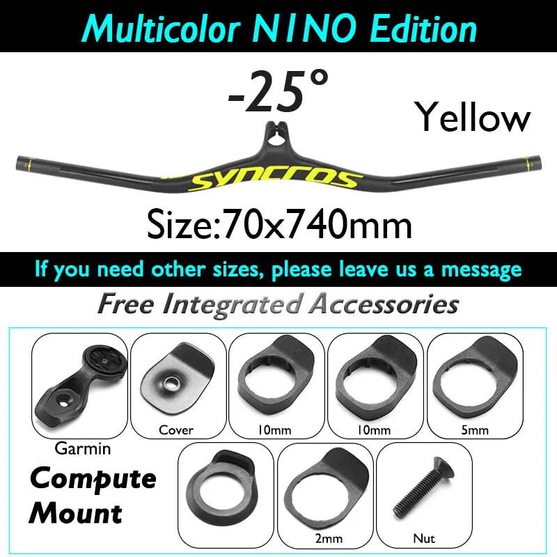 Carbon Fiber Mountain Bike Integrated Handlebar -8 -17 -25 Three Specifications