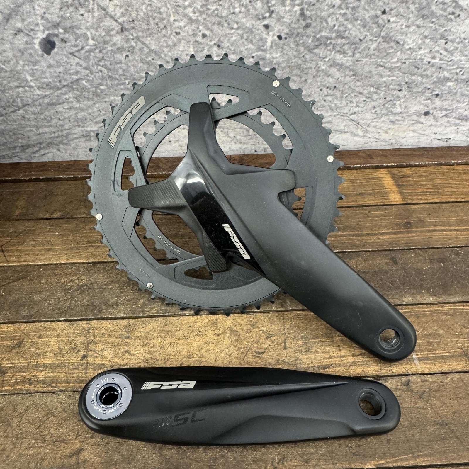 FSA PowerBox SC Gossamer Pro Power Meter Crankset 170mm 50/34T 386EVO Road Black