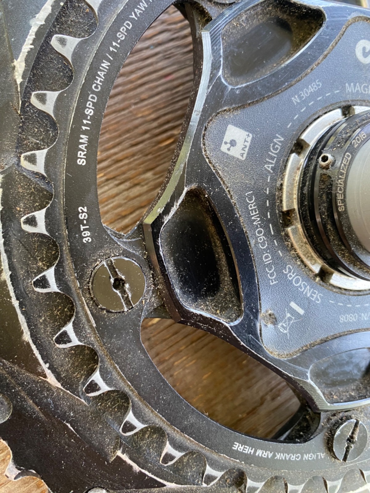 Specialized S-Works 170mm Quarq Power Meter Crankset 53/39 SRAM 130 BCD Carbon