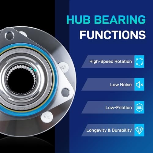 2 Pack Front Wheel Bearing and Hub Assembly Replace 513121 513121×2 Standard