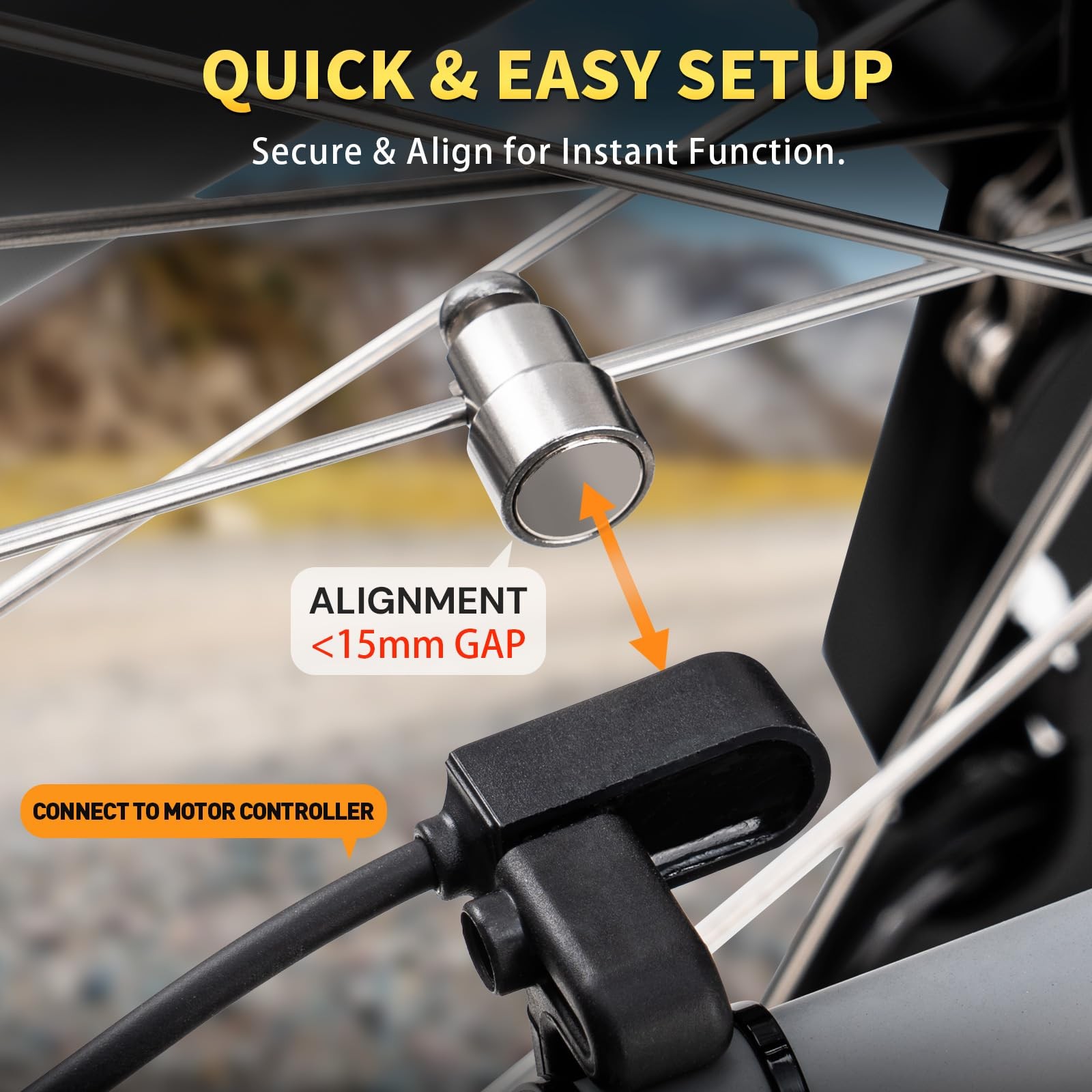 Speed Sensor for Bafang Mid Motor Kits Speedometer, Speed Sensor 5-PIN