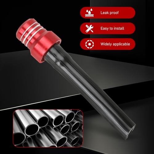 Gas Fuel Tank Cap Breather Tube, CNC Aluminum Alloy Air Vent Hose 1 PCS Red
