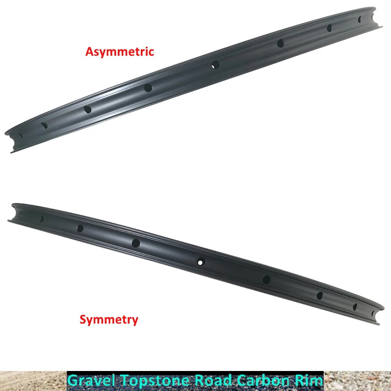 700C Gravel Road Bike Carbon Rim Tubeless Clincher Bicycle Rim 28 32H 30x30mm
