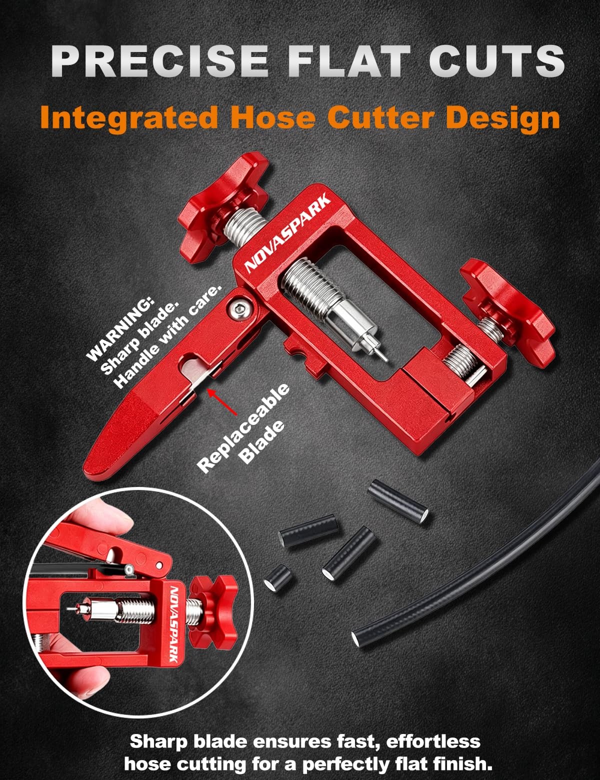 NovaSpark Bike Hydraulic Brake Tool Kit with Line Cutter, Static Press…