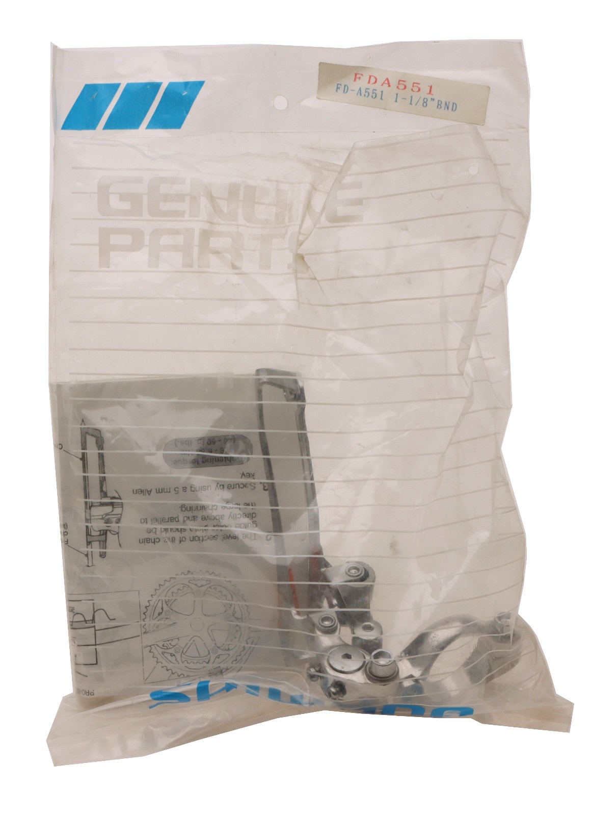 Shimano RX100 FD-A551 Front Derailleur 2x8s Clamp-on 28.6mm NOS NEW