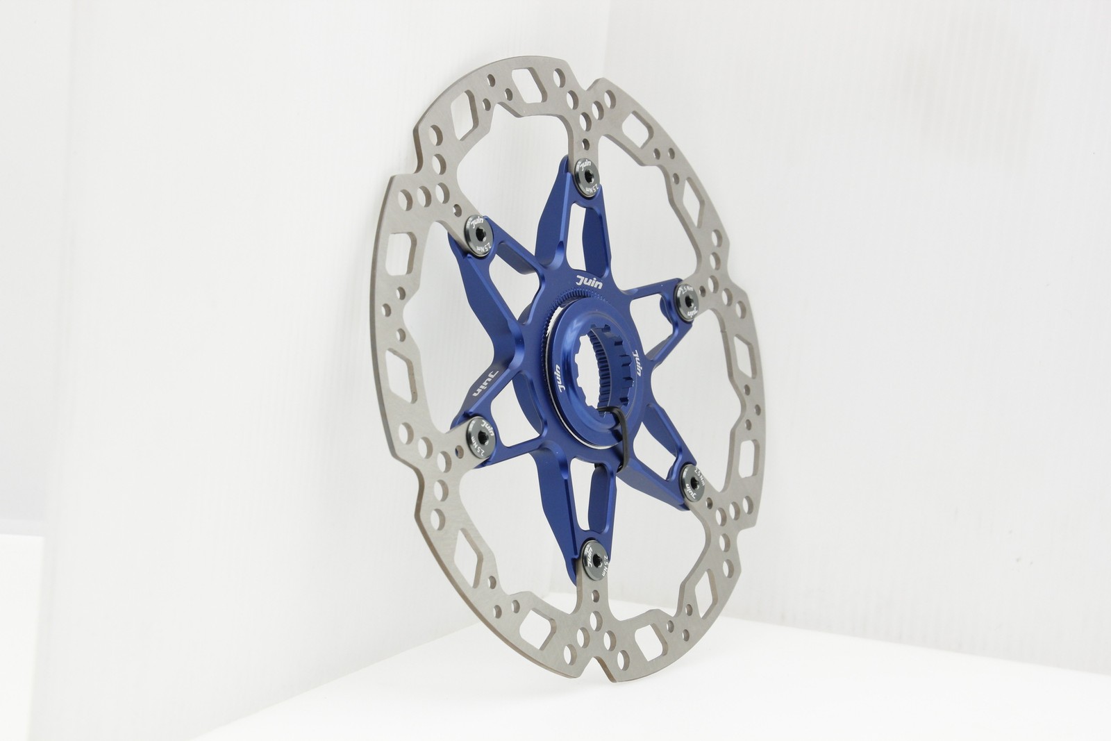 Juin Tech RT01 Blue Centerlock Floating Rotors 160/140mm Pair Road Bike Upgrade