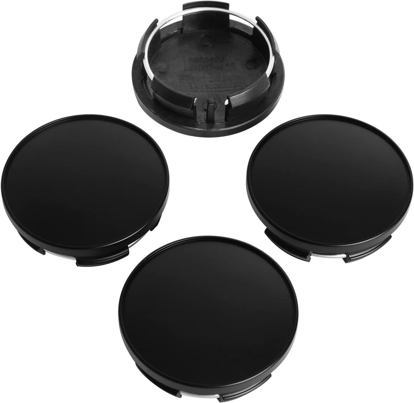 2.5Inch 63MM Wheel Center Caps for Dodge Outer 63MM , Inner 56MM Matte Black