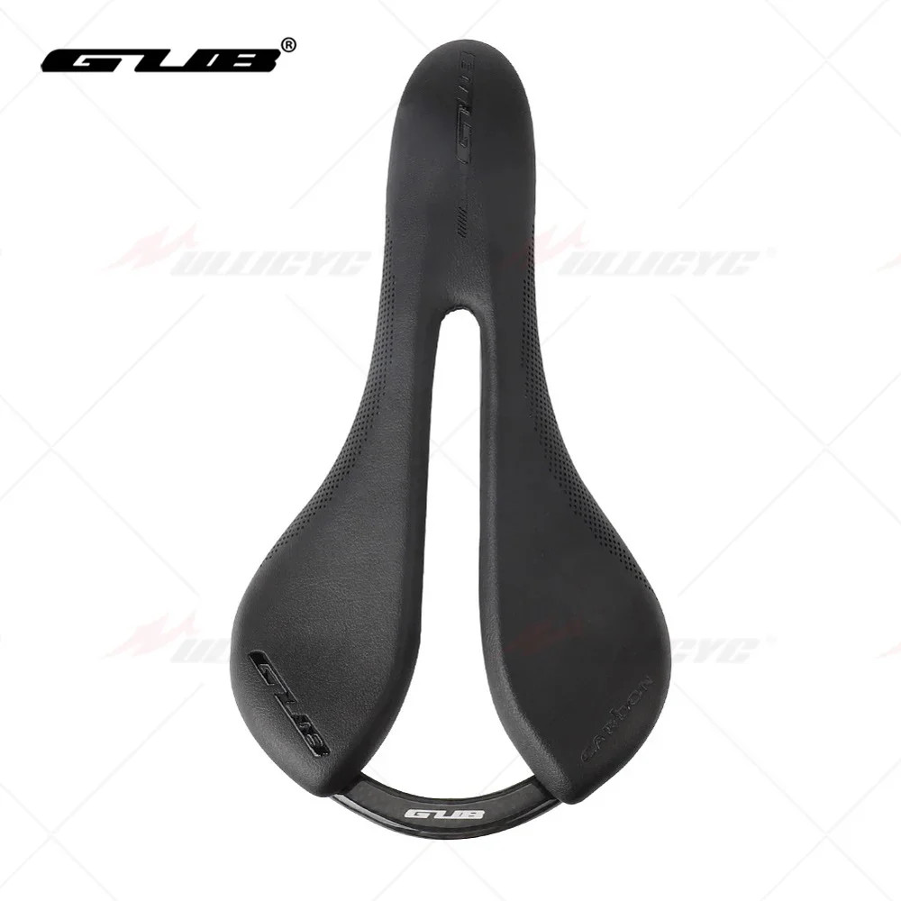 Ultra-Light Hollow Bike Saddle Carbon Fiber Leather Mountain/Road Bikes Seats