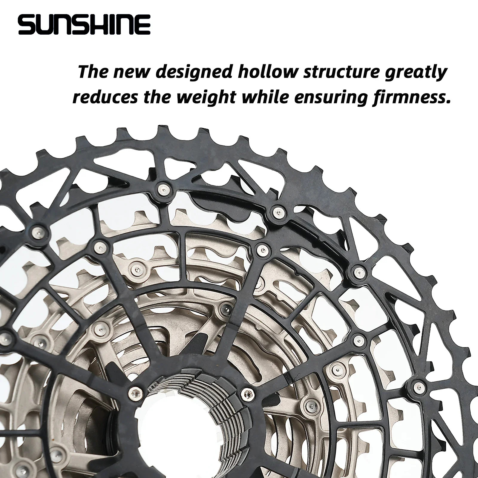 SUNSHINE Ultralight Bicycle Cassette Freewheel Carbon Steel Material 9/10/11/12/