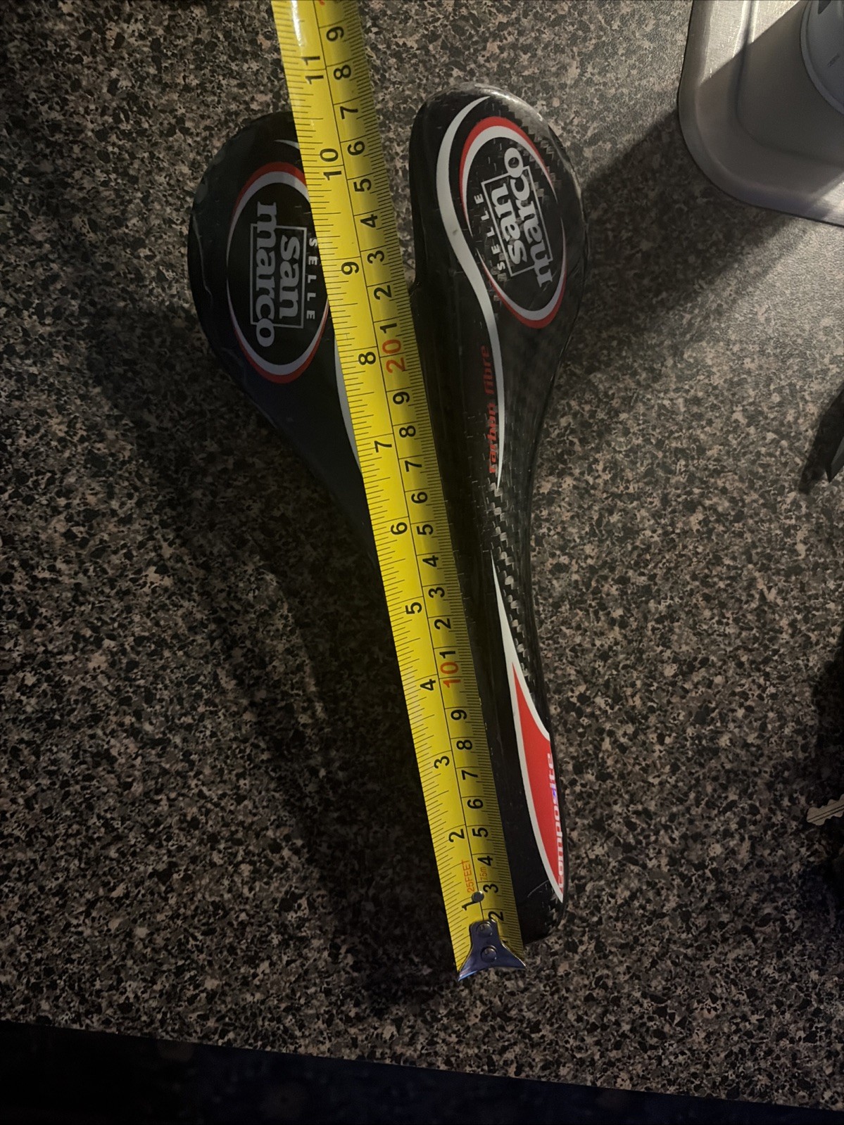 Selle San Marco Aspide Saddle Carbon Fiber Ti Rails Black/white/red Gentle Used