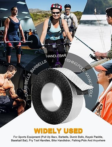 15FT Self-Fusing Tape, Soft Silicone Grip Tape, Universal Non-Slip Haddle Wrap