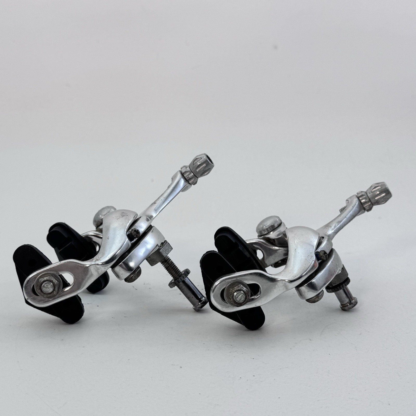 Vintage Brake Caliper Set Side Pull Dual Pivot Recessed 00s Road Silver A16