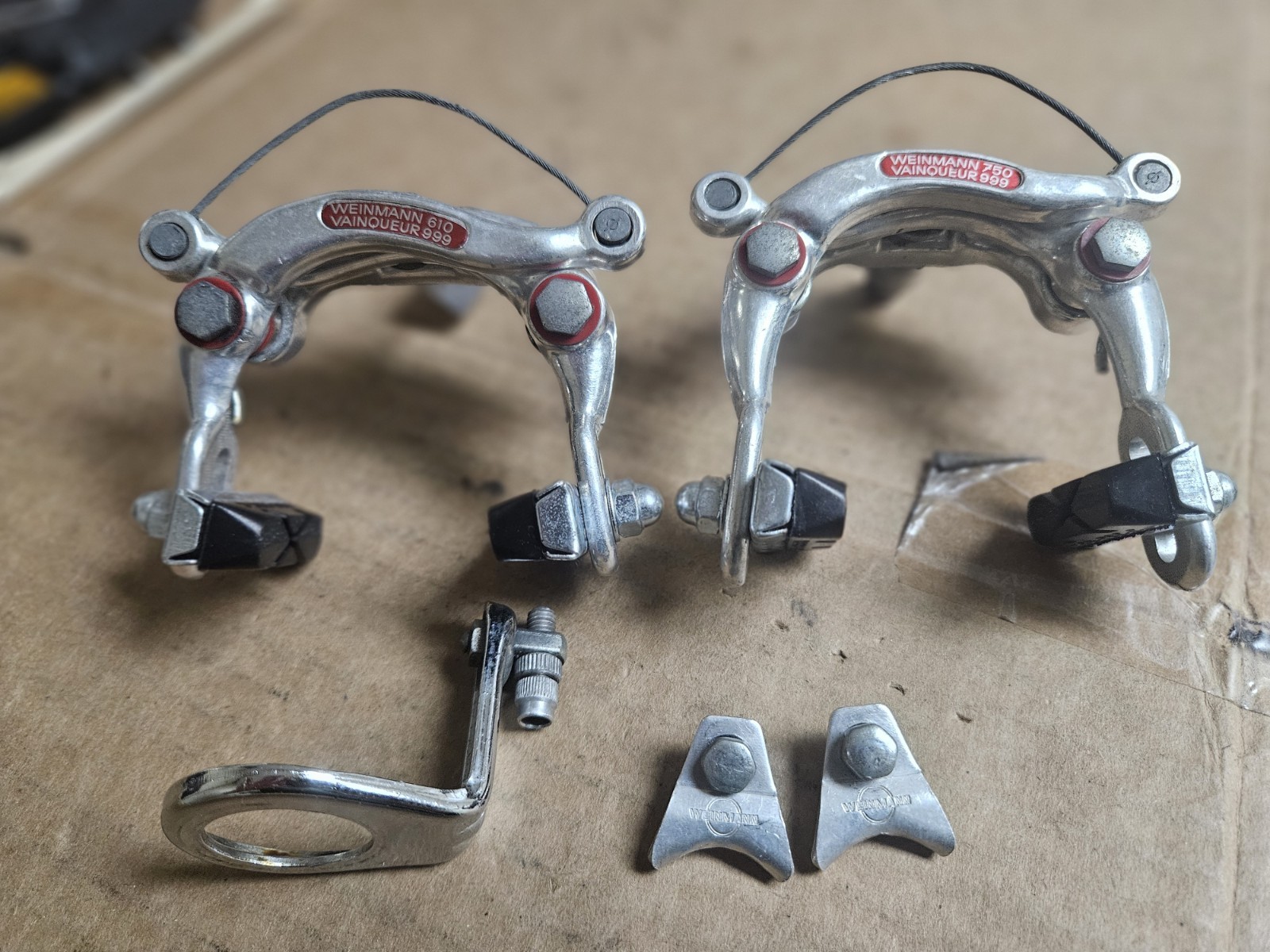 Vintage Weinmann 610/750 Vainqueur 999 Center Pull Brake Caliper Set, used, VGC