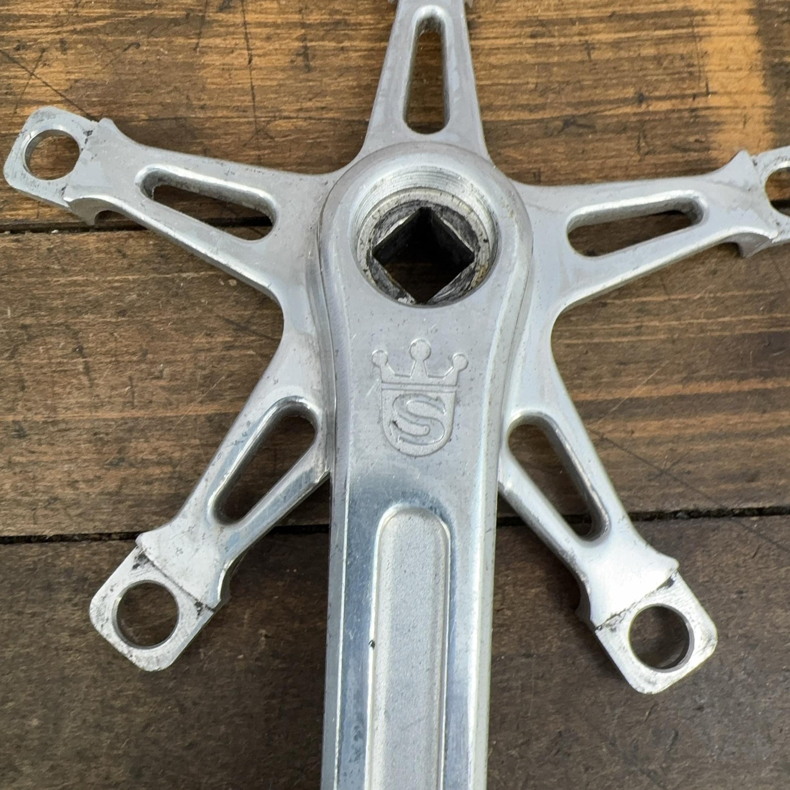 Vintage Sugino Mighty Crank Set 171 Mm 144 BCD S-Crown BMX 70s 80s Alloy Cranks