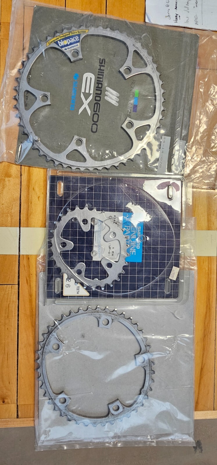 Vintage Shimano Biopace Chainring Set 600 Ring Sprocket Triple 58 42 28