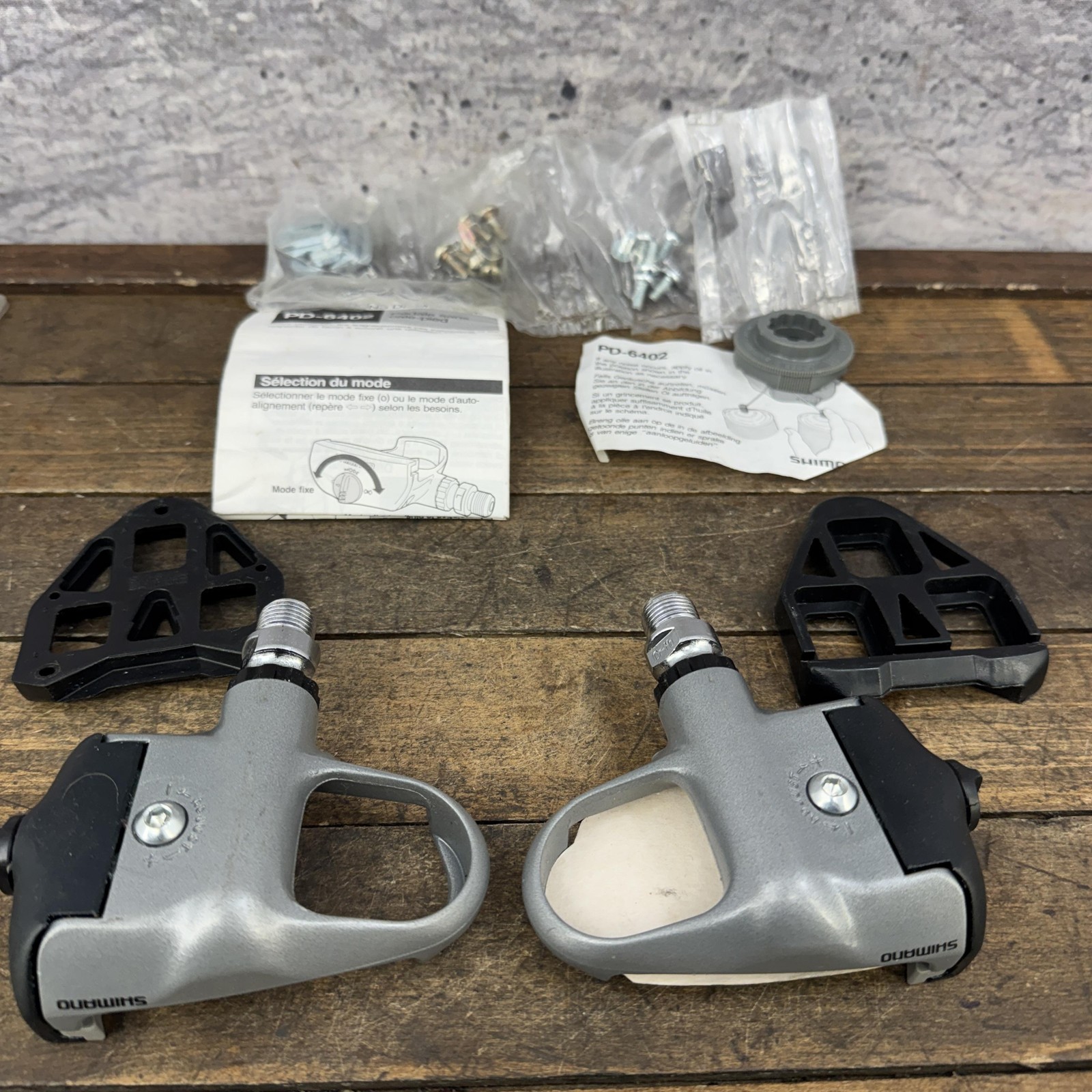 Vintage Shimano PD-6402 Clipless Pedals 600 Ultegra Road Bike 9/16 Cleats 585g
