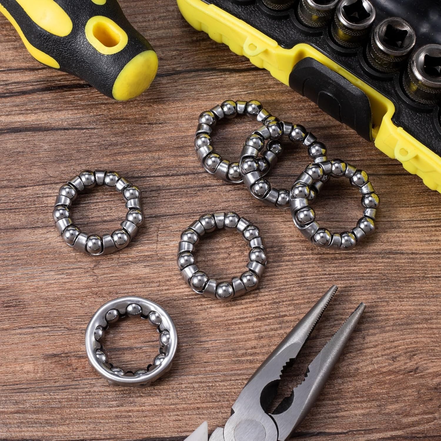 4pcs Bicycle Crank Ball Bearing 1/4 Inch X 9 Balls Ball Bearings
