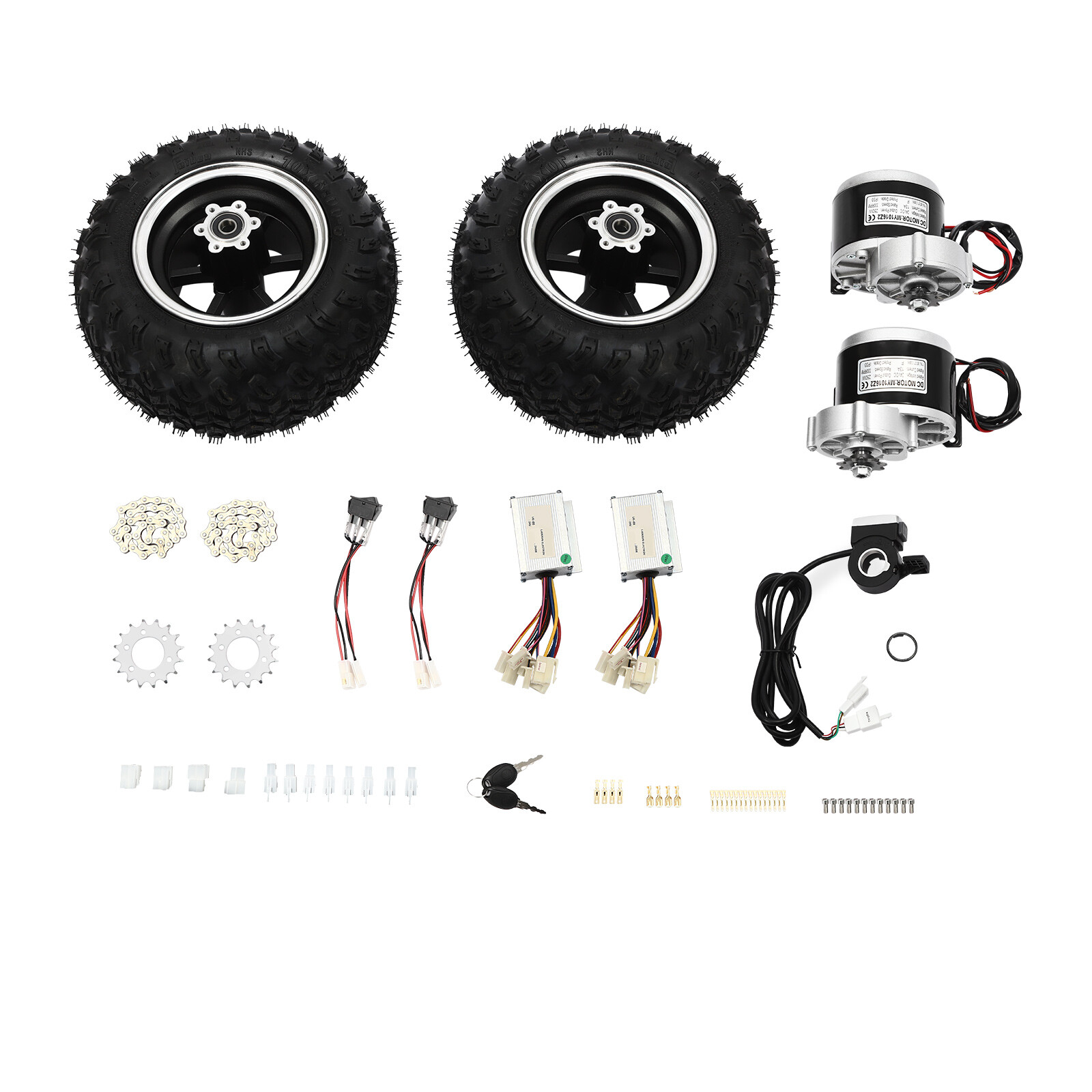 Double Wheel Motor Drive For Electric Cart Scooter Air Wheel Conversion Kit 250W