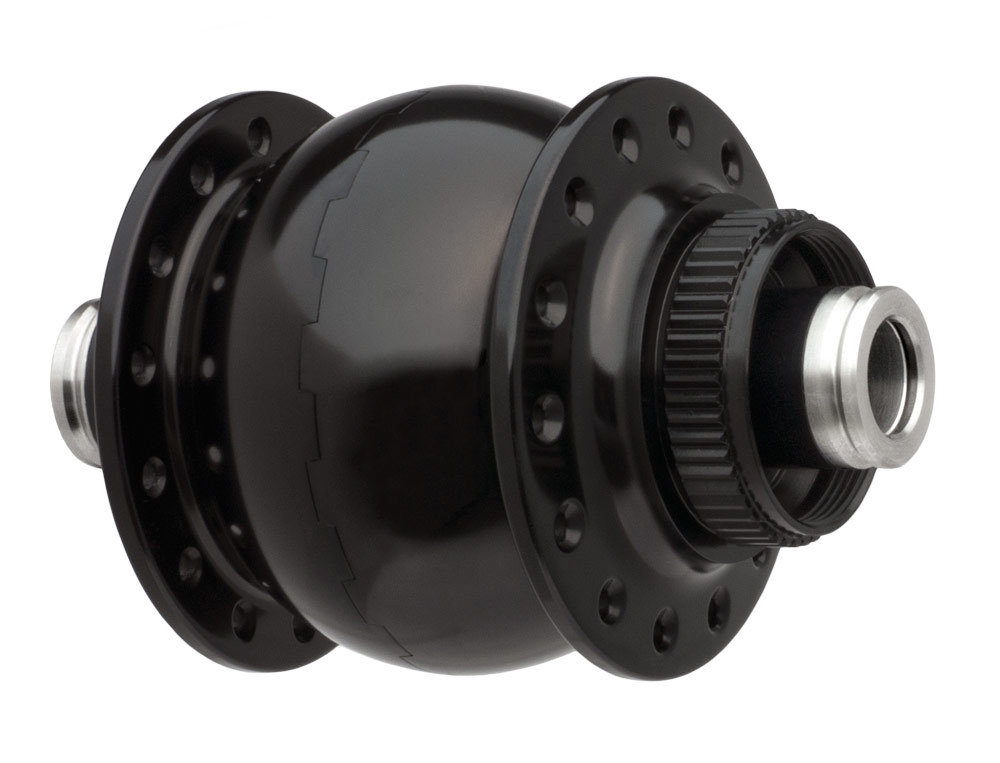 Hub Dynamo SON 28 12 for Thru Axle Black 6 Hole or Center Lock 32 Hole