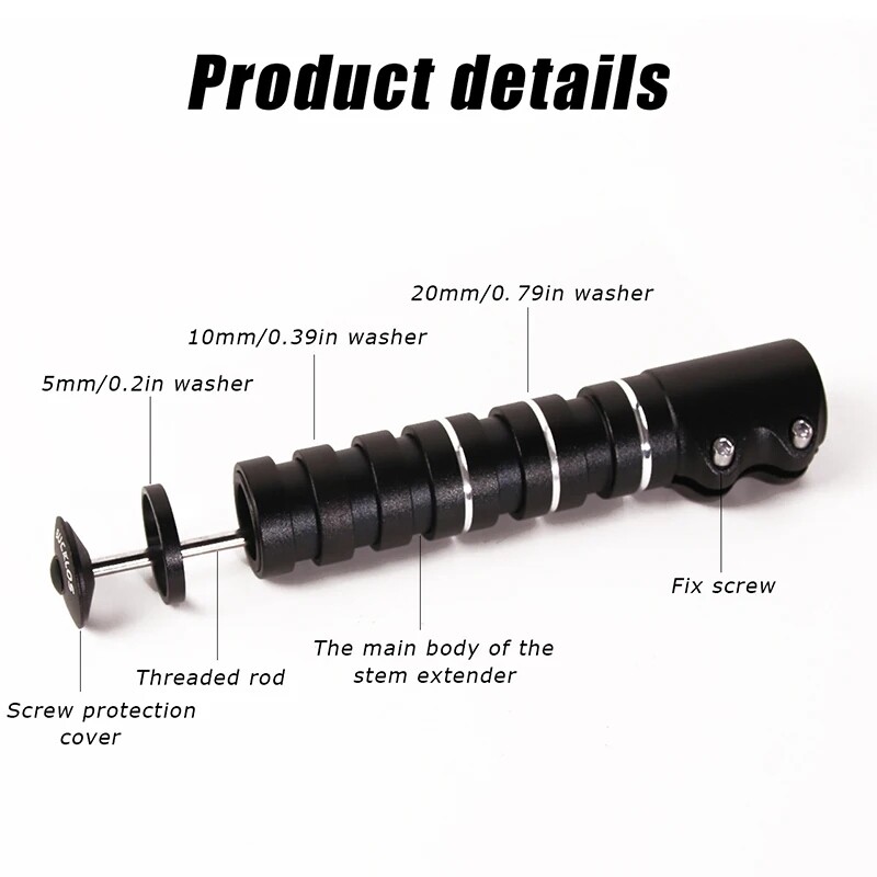 Extenders Handlebar Fork Stem Riser Extension Head UP Adaptor 70/115/180/210mm