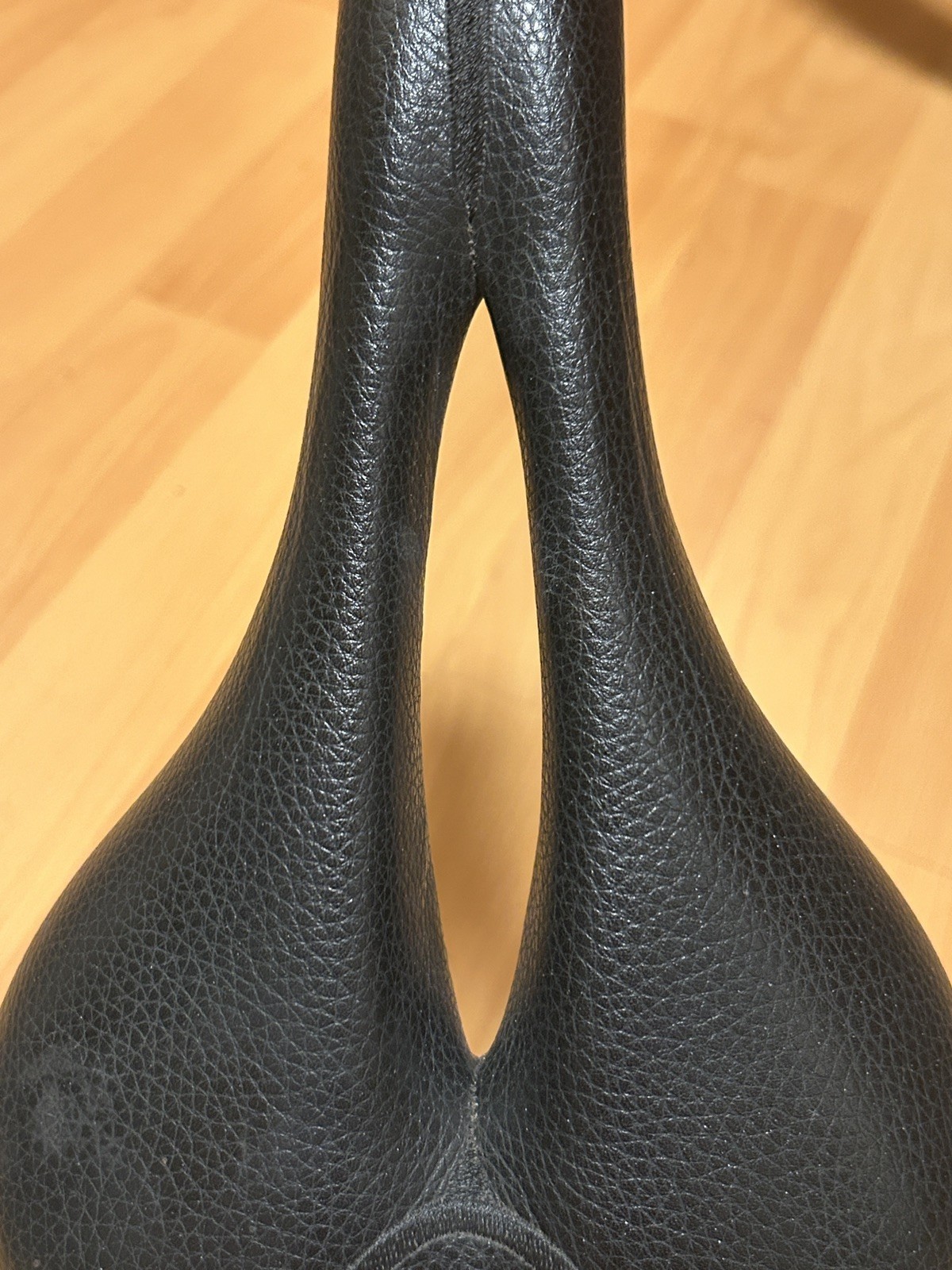 Vintage Terry Fly Cromoly Saddle Cutaway Seat Black Grain Leather Italy Road MTB