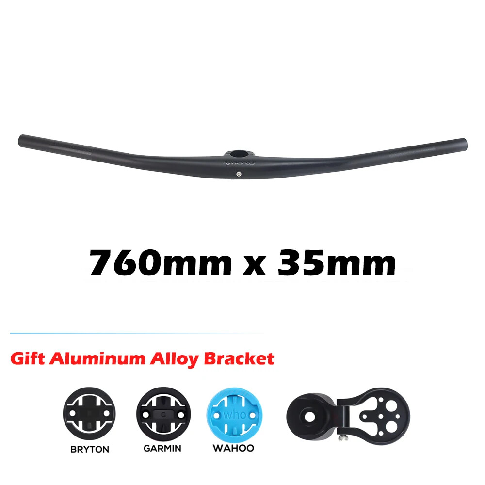 Carbon Mountain Bike Integrated Handlebar 28.6mm UD Matt Stem 35mm 720-800mm