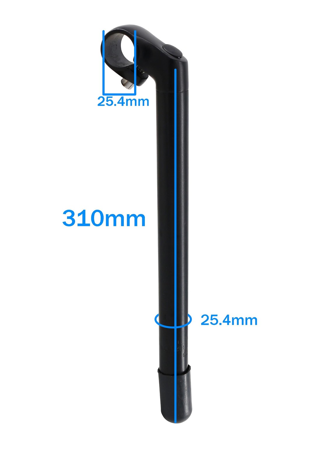 Bike Long quill stem Aluminum Alloy Length 310mm Diameter 25.4mm, Suitable for M