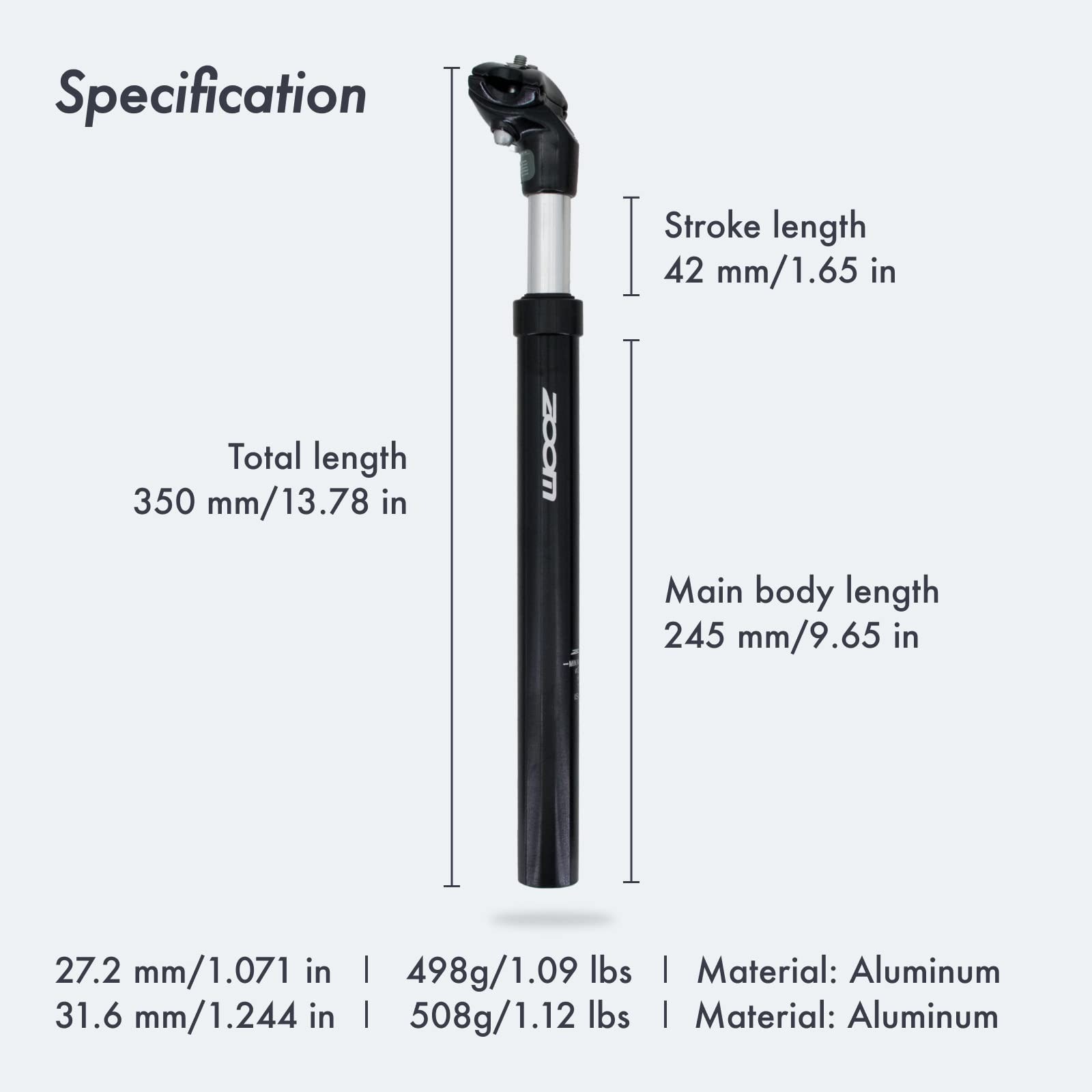 DJC Bike Suspension Seatpost 27.2 30.9 31.6 mm Aluminum Shock Absorber