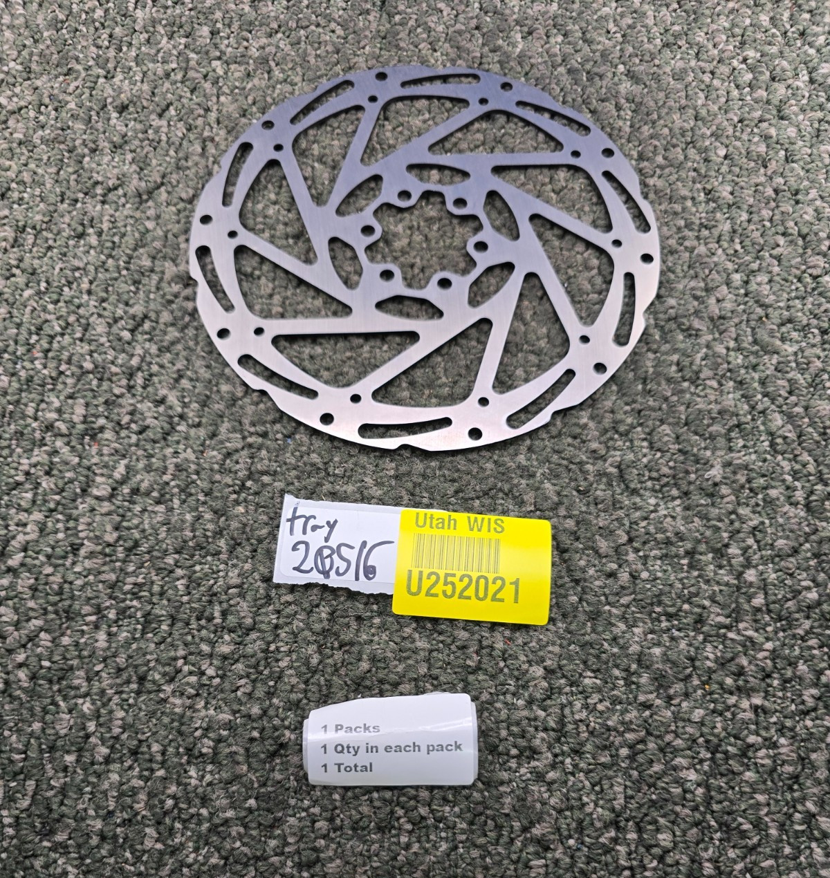 Tektro 180-52 Stainless Steel Bicycle Disc Brake Rotor 7″ Diameter x 0.07″ Thick