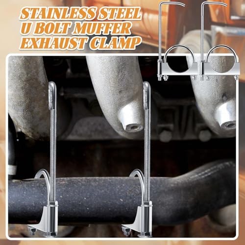 Pcs Universal Exhaust Clamp with Hanger, Made of Heavy-Duty Clamp 2.75 Inch 2