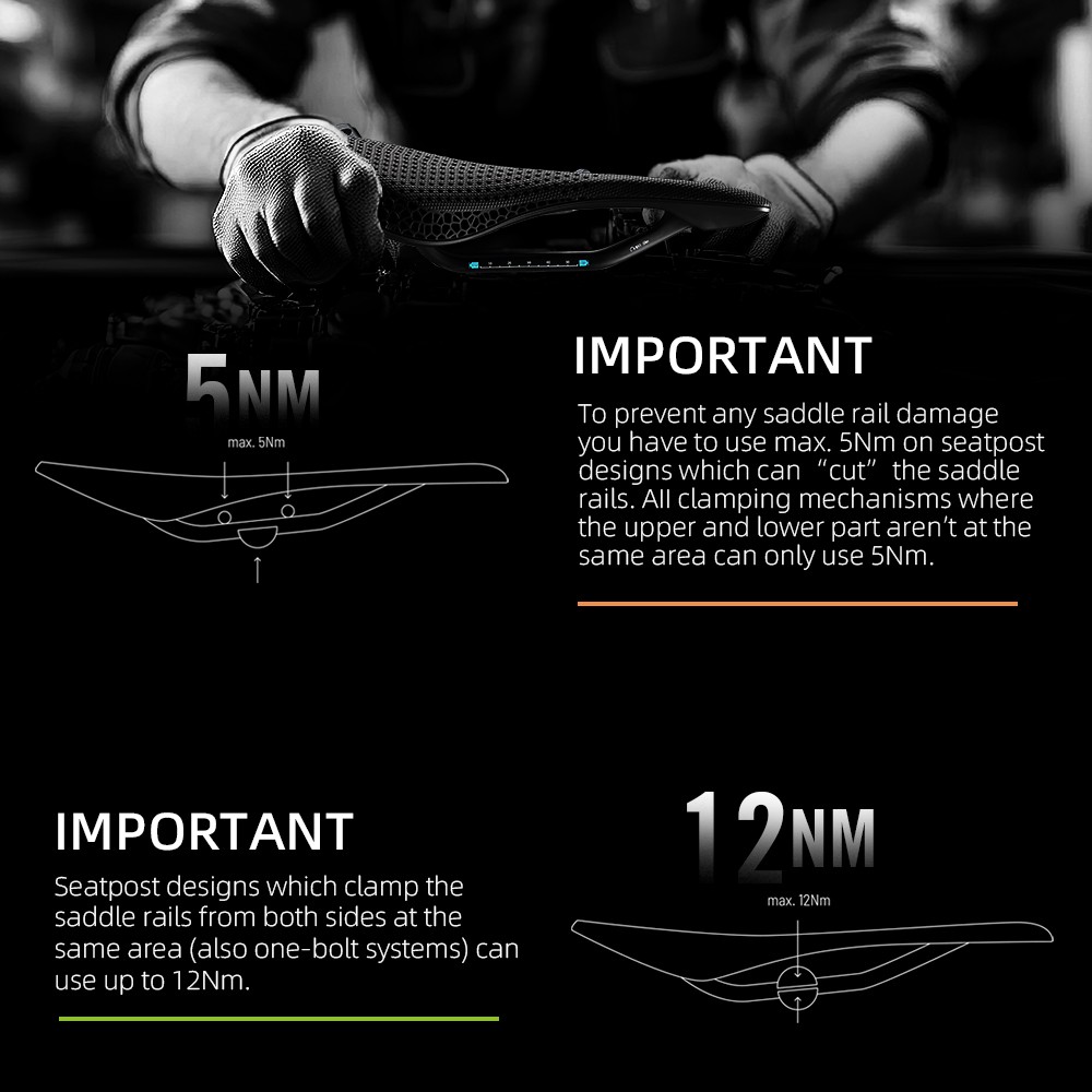 3D Printed Bike Road MTB Saddle Ultralight Full Carbon Fiber Rails Hollow Relief