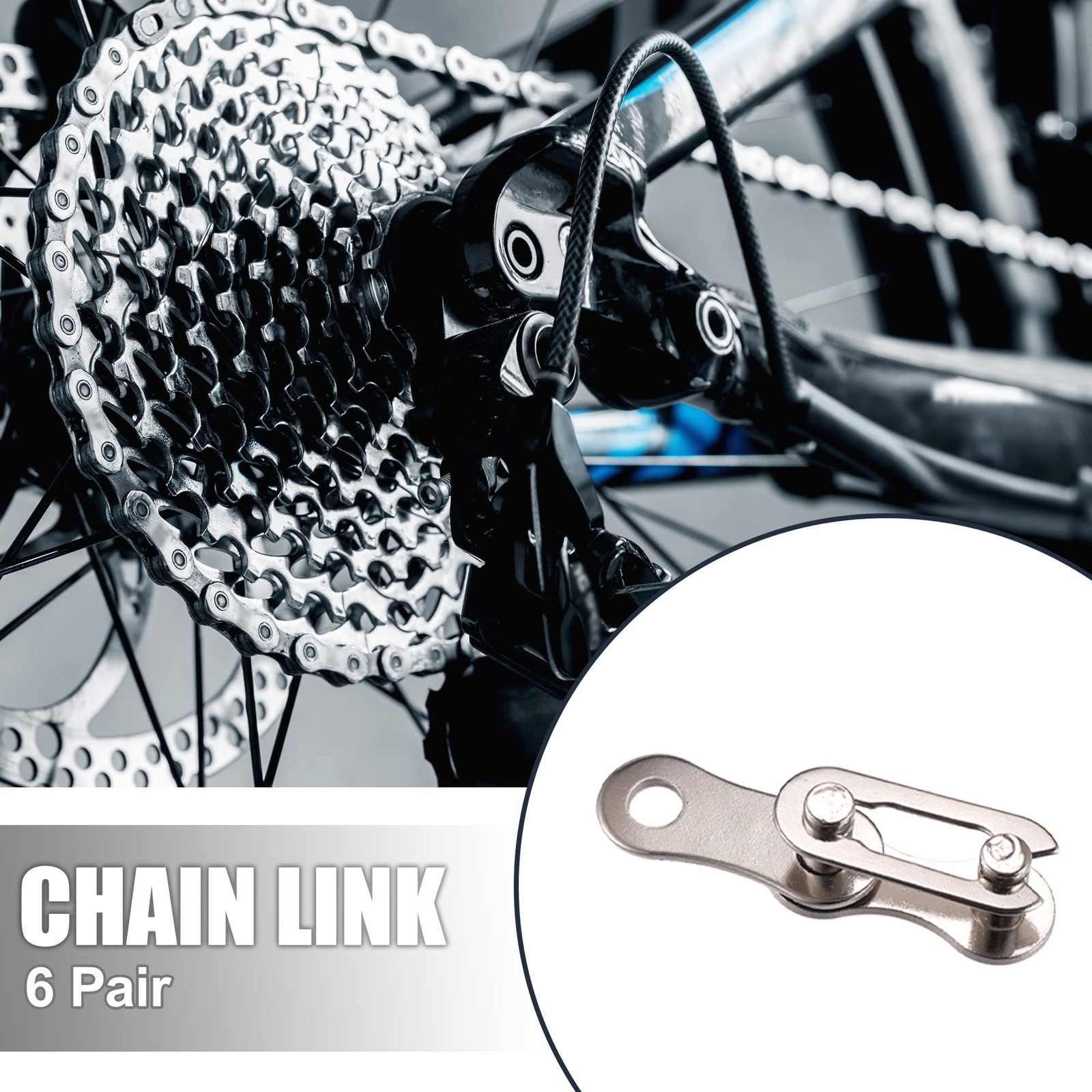 12 Pcs Single Speed Silver Tone Chain Master Link Bike Repair Connector