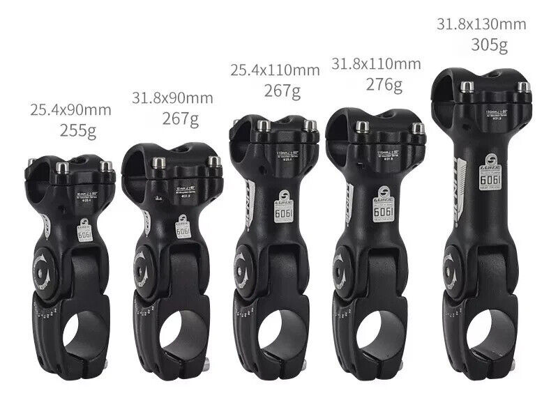 Bicycle Adjustable Stem 25.4/31.8 Handlebar Riser 90/110/130 Road Mountain Bike