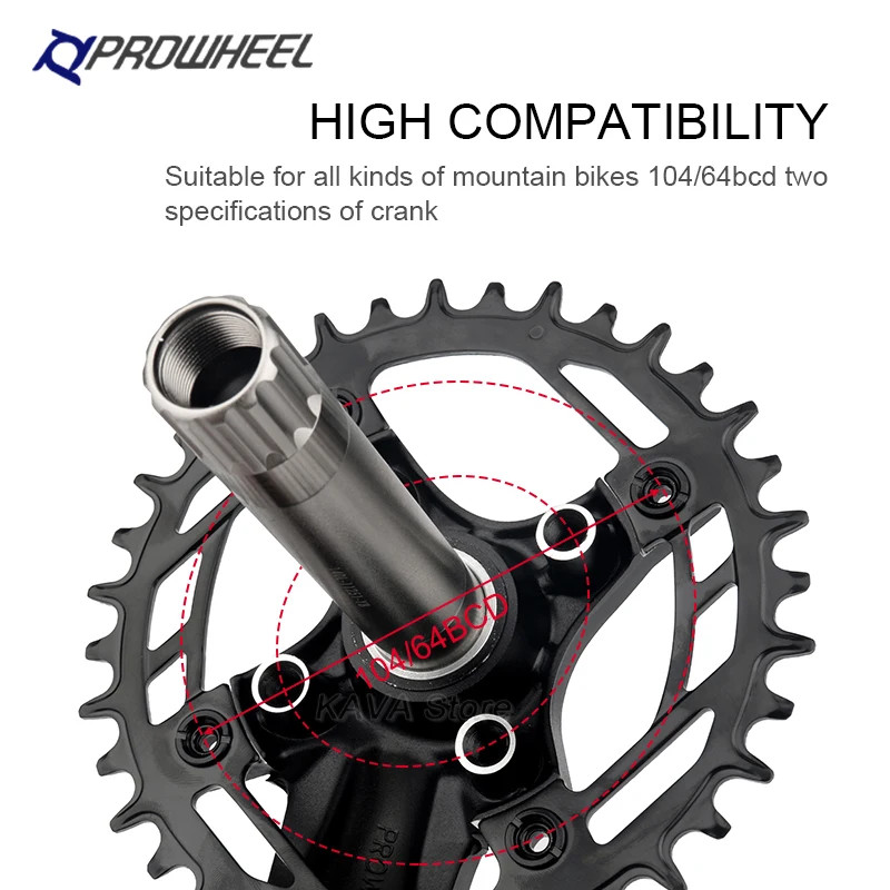 175 170mm 104BCD Mountain Bike Crankset 32 34 36 38 40T Narrow Wide Chainring