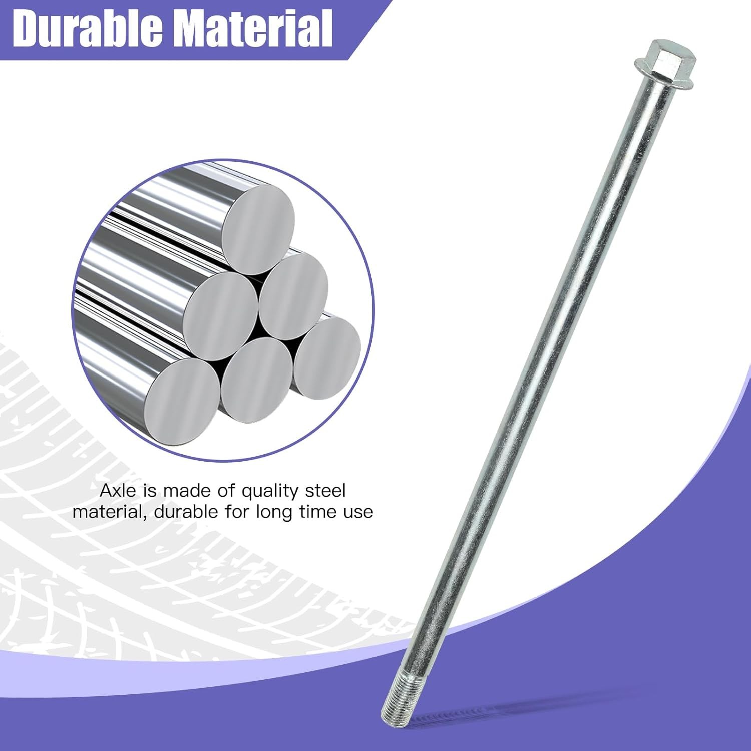 12mm 270mm Mini Bike Rear Axle Nut Bolt with 6201RS Wheel Bearings…