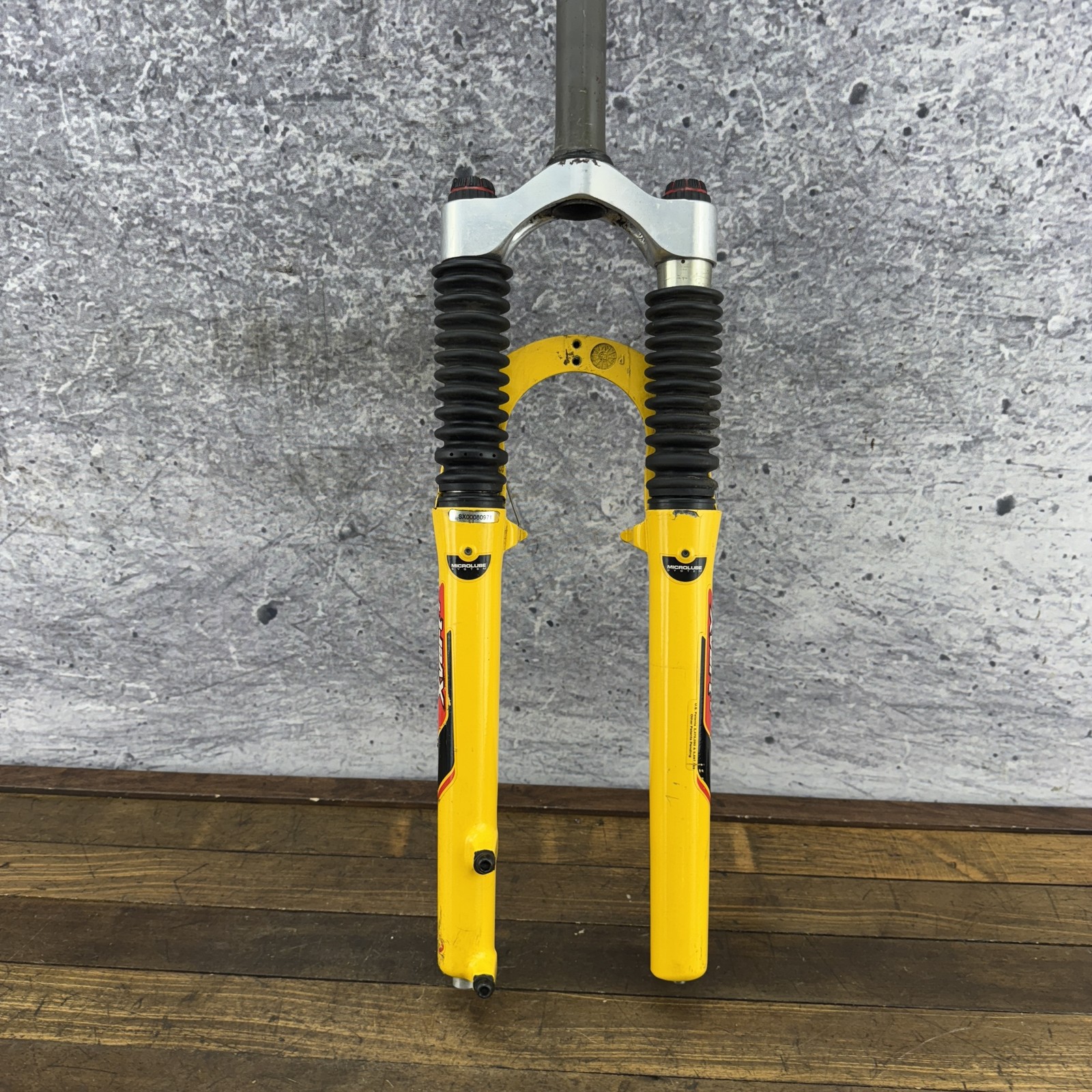 Vintage Manitou X-Vert E Suspension Fork 1 1/8″ 26″ MTB V-Brake TPC DISC Yellow