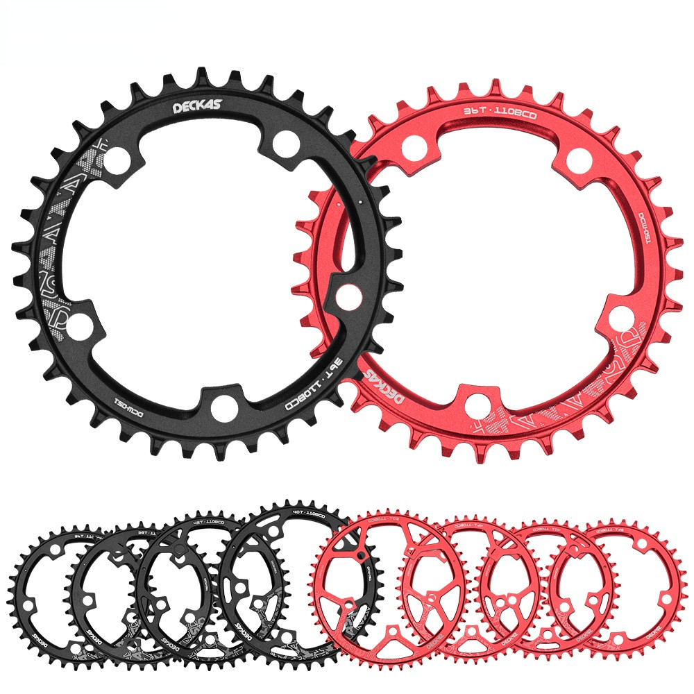 Road Bike Narrow Wide 110BCD Chainring 36T To 52T Crankset Tooth Plate Parts Red