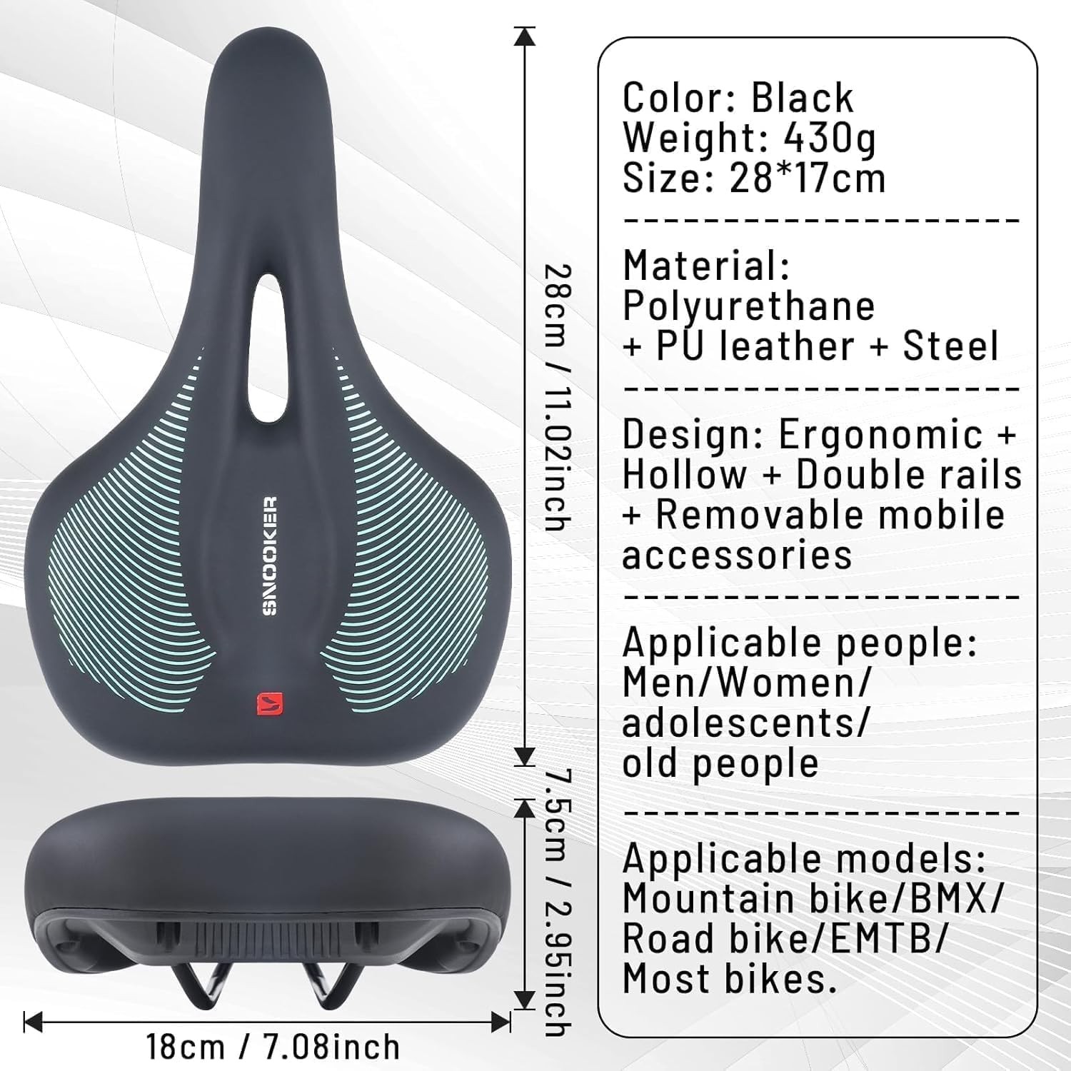 Compatible with road bikes, mountain bikes and exercise bikes for all riders