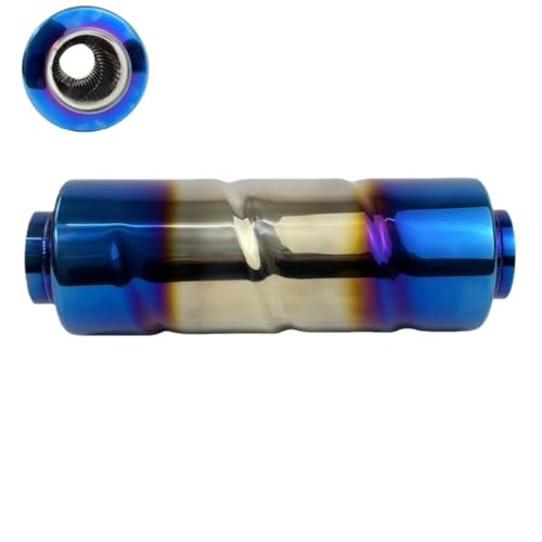Blue Burnt Glasspack 2.25 Inch Muffler Exhaust Pipe, Universal 2.25 inch
