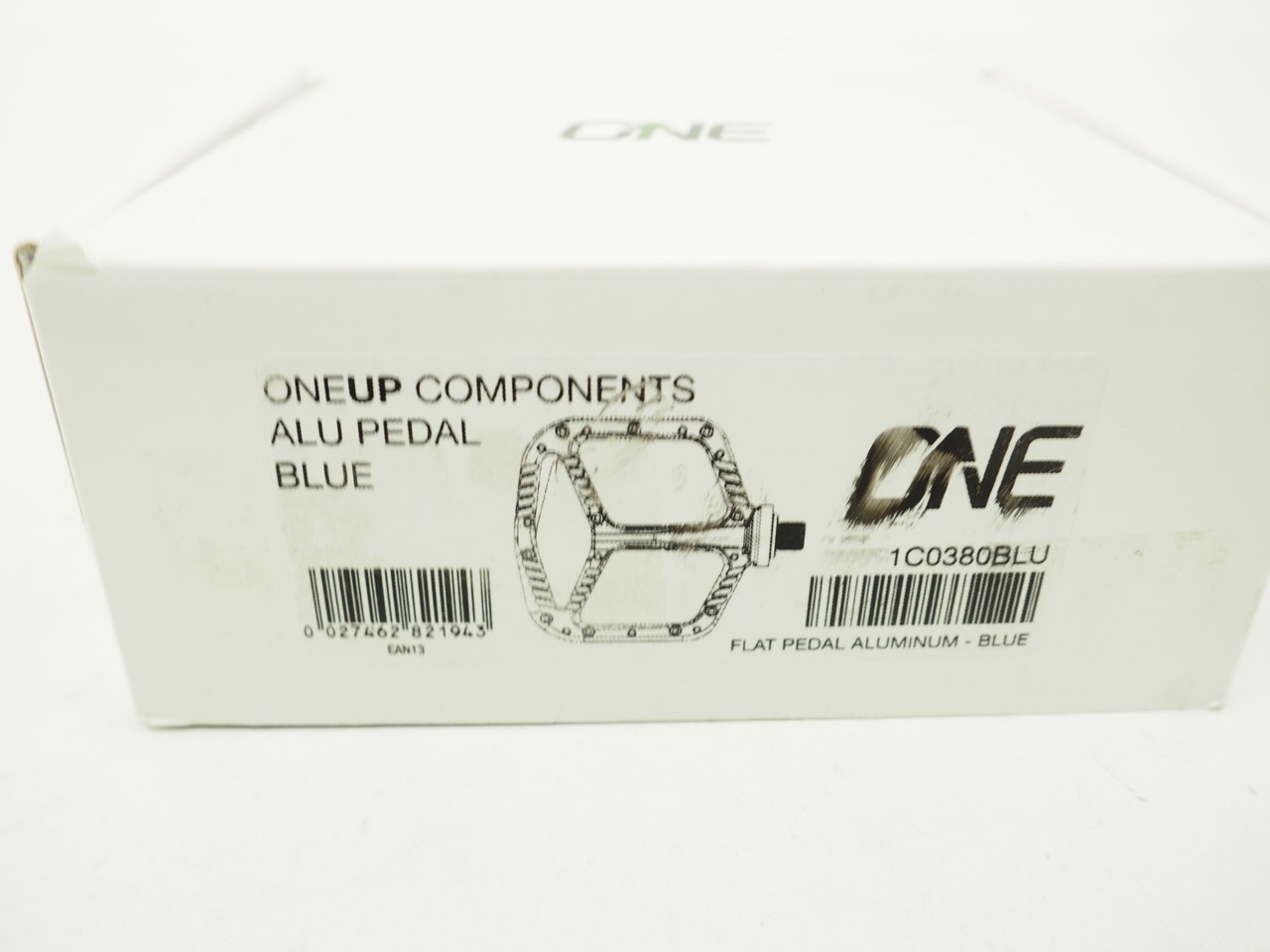 New! One Up Components Blue Aluminum Platform MTB Pedals 115x105mm 386g