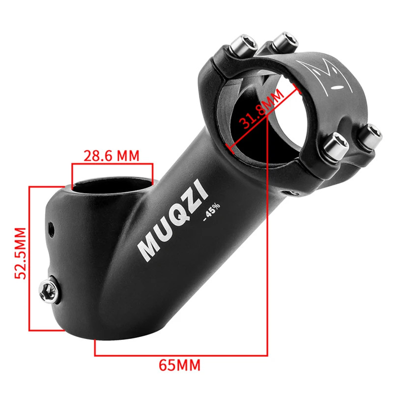 Bike Stem 31.8mm 45° 65mm MTB Road Folding Handlebar Short Bicycle Stem